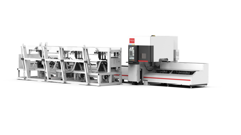 Tube laser cutter with automatic feeding rack LT6025EH